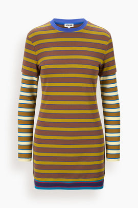 Dillon Dress in Cigar/Sonoma Stripe