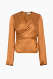 Isabel Marant Neame Satin Top in Caramel