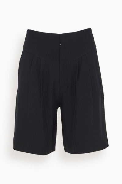 Pleat Shorts in Black