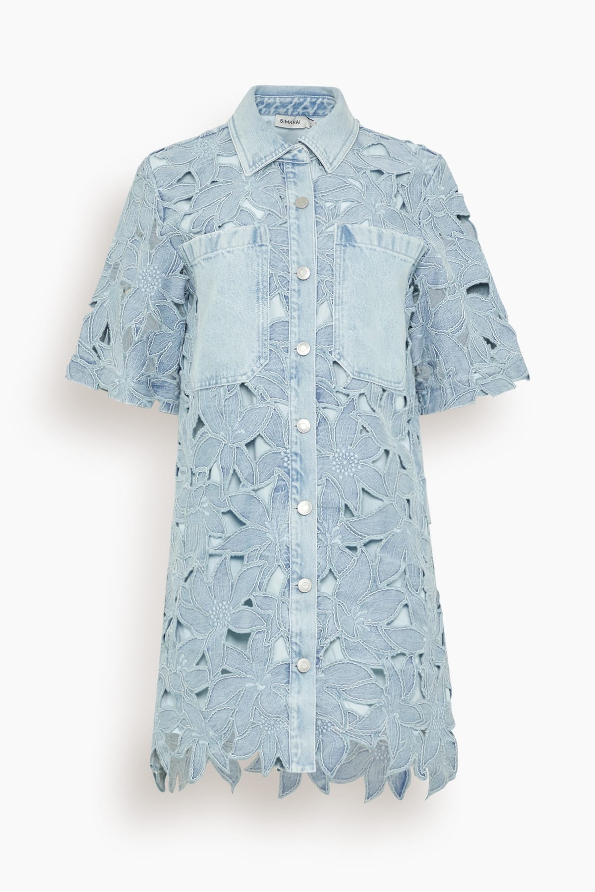 Simkhai Calyn Mini Shirt Dress in Cetara