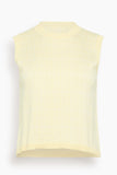 Plan C Bicolor Jacquard Top in Light Yellow Cream