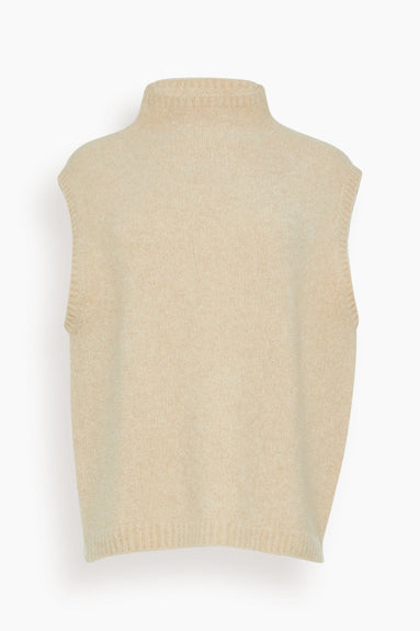 Lisa Yang Tops Ember Vest in Sand Boucle