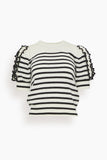 Ulla Johnson Tops Ottilie Top in Noir Stripe Ottilie Top in Noir Stripe