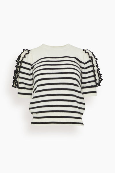 Ottilie Top in Noir Stripe