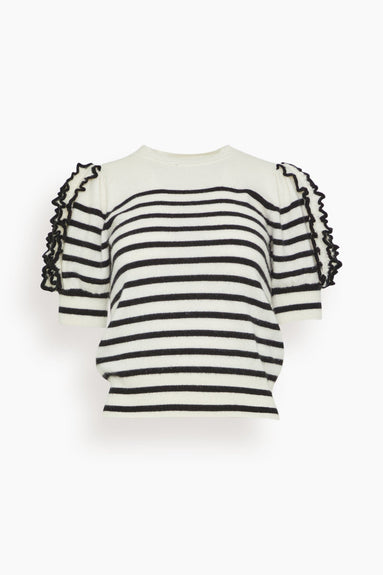 Ulla Johnson Tops Ottilie Top in Noir Stripe Ottilie Top in Noir Stripe