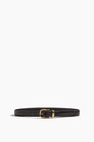 Nili Lotan Louise Belt in Black with Shiny Brass Buckle
