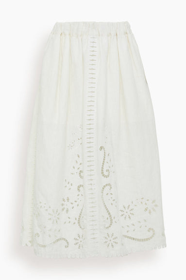 Sea Skirts Liat Embroidery Skirt in White