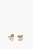 ivi Pearl Stud Drops in Yellow Gold