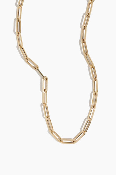 18" Bold Link Paper Clip Chain Necklace in 14k Yellow Gold