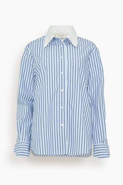 Double Shirt in Blue Stripe