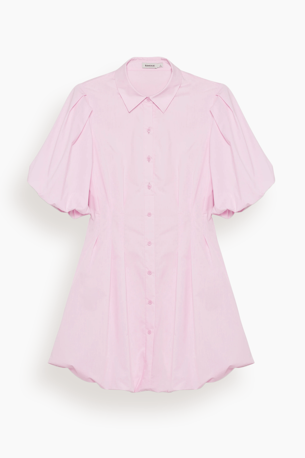 Simkhai Cleo Balloon Pintuck Mini Dress in Tulip