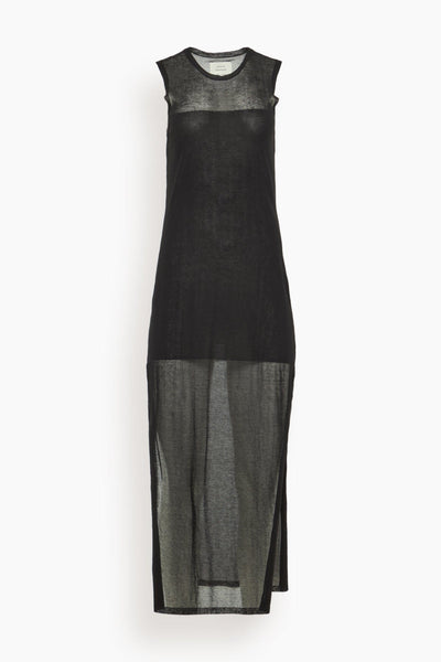 Philae Sleeveless Long Knit Dress in Black