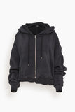 R13 Jackets Balloon Zip-Up Hoodie in Black R13 Balloon Zip-Up Hoodie in Black