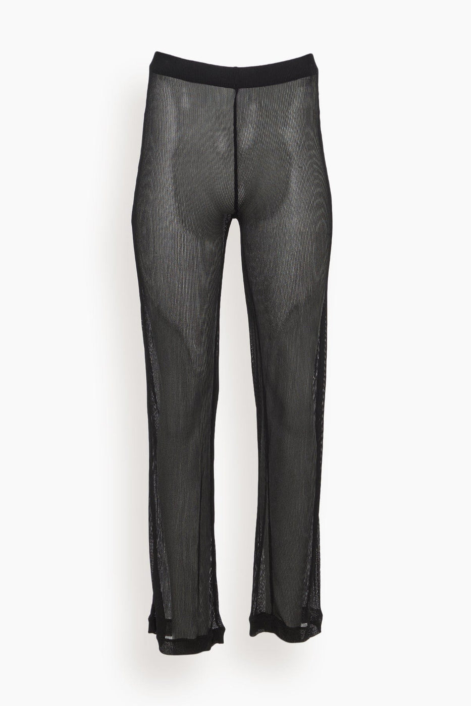 Bite Studios Pants Sheer Relaxed Trousers in Black