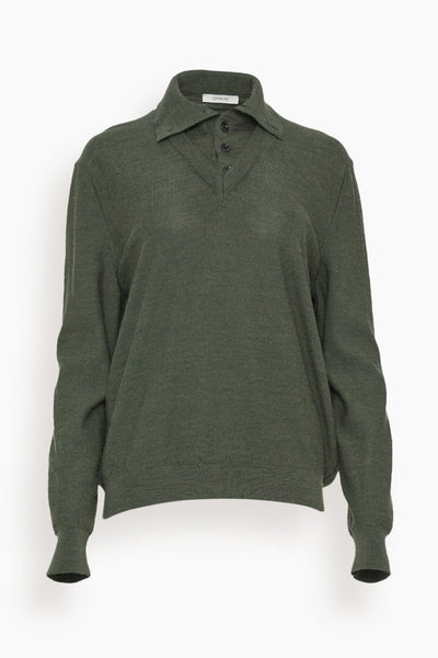 Trompe L'oeil Jumper in Ivy Green