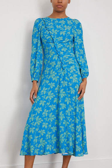Kitri Casual Dresses Dorothy Dress in Blue Vintage Leaf Kitri Dorothy Dress in Blue Vintage Leaf