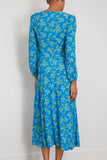 Kitri Casual Dresses Dorothy Dress in Blue Vintage Leaf Kitri Dorothy Dress in Blue Vintage Leaf