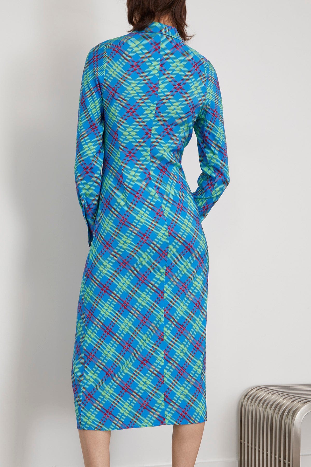 Kitri Casual Dresses Lennox Shirt Dress in Blue Check Kitri Lennox Shirt Dress in Blue Check