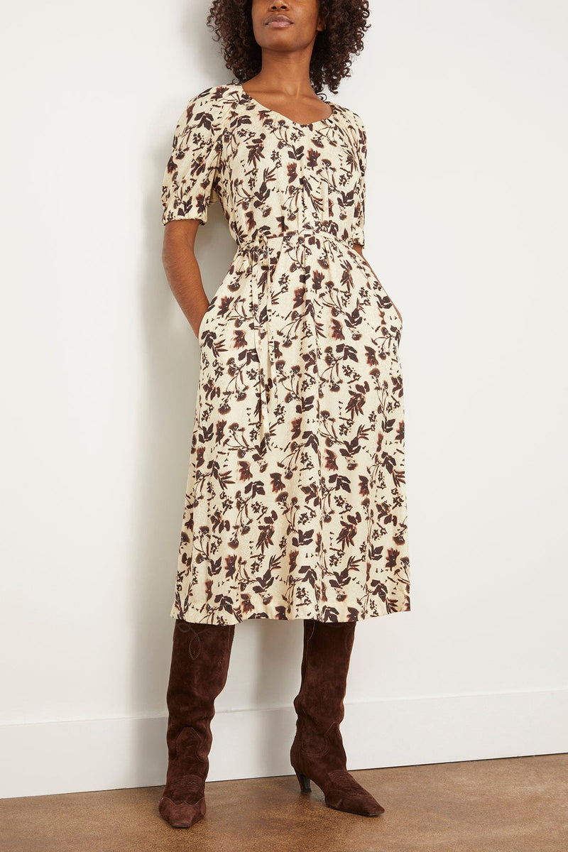 Raquel Allegra Darling Dress in Cream Flower – Hampden Clothing