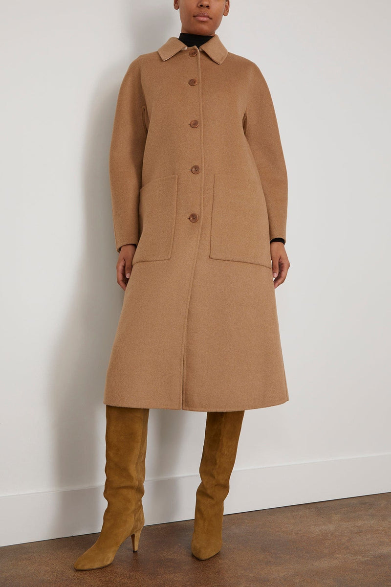 Proenza Schouler White Label Reversible Double Face Coat in Camel