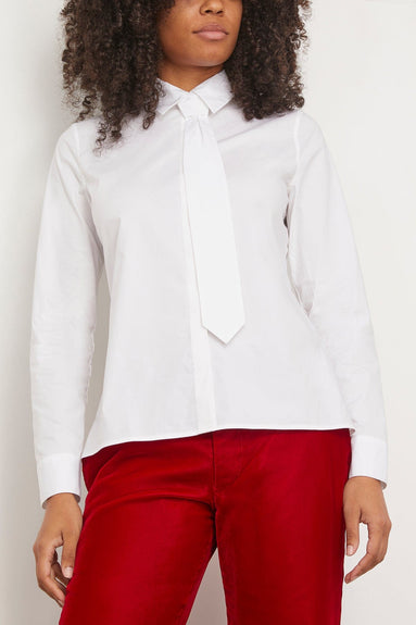 Rosetta Getty Tops Necktie Shirt in White Rosetta Getty Necktie Shirt in White