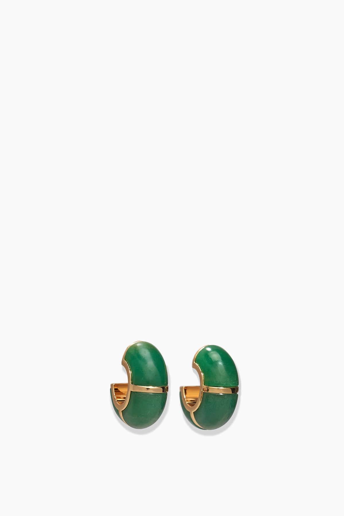 Lizzie Fortunato Zellige Hoops in Jade Green