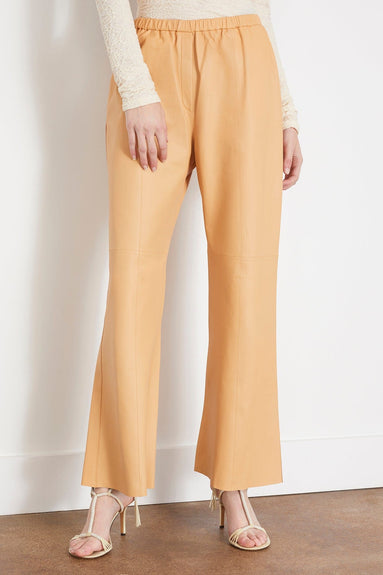 Forte Forte Pants Nappa Leather Flared Pant in Cream Forte Forte Nappa Leather Flared Pant in Cream