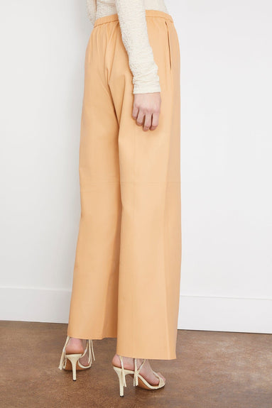 Forte Forte Pants Nappa Leather Flared Pant in Cream Forte Forte Nappa Leather Flared Pant in Cream