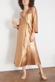 Forte Forte Cocktail Dresses Laminated Nappa Leather Cross Dress in Bronze Forte Forte Laminated Nappa Leather Cross Dress in Bronze