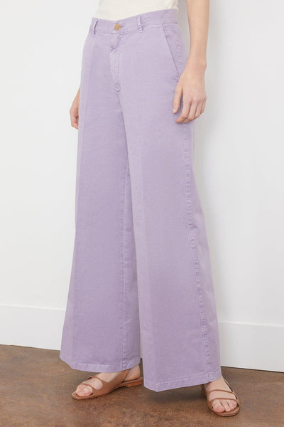 Forte Forte Pants Old Peach Gabardine Wide Leg Pants in Lavender Forte Forte Old Peach Gabardine Wide Leg Pants in Lavender