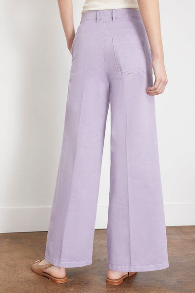 Forte Forte Pants Old Peach Gabardine Wide Leg Pants in Lavender Forte Forte Old Peach Gabardine Wide Leg Pants in Lavender