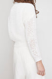 Forte Forte Sweaters Chamois Tape Roundneck Sweater in White Forte Forte Chamois Tape Roundneck Sweater in White