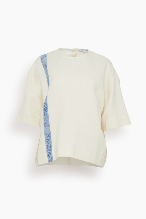 JW Anderson Tops Boxy T-Shirt in Cream