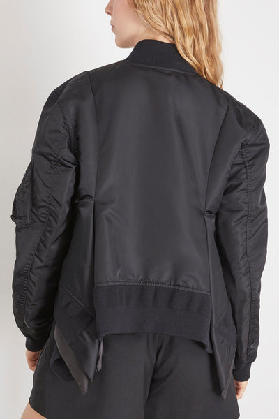 Sacai Jackets Nylon Twill Blouson in Black Sacai Nylon Twill Blouson in Black