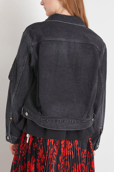 Sacai Jackets Denim Blouson in Black Sacai Denim Blouson in Black