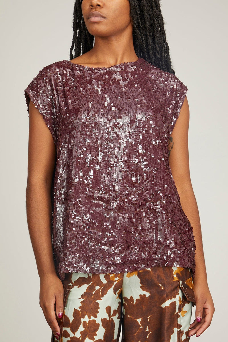 Dries Van Noten Cuzco Embroidery Shirt in Dark Burgundy – Hampden