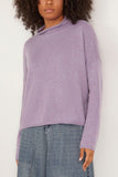 Lisa Yang Sweaters Sandy Sweater in Iris Melange Lisa Yang Sandy Sweater in Iris Melange