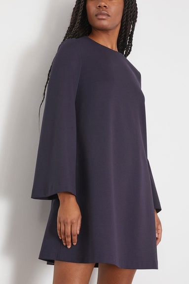 Harris Wharf Casual Dresses Bell Sleeves Dress in Navy Blue Harris Wharf Bell Sleeves Dress in Navy Blue