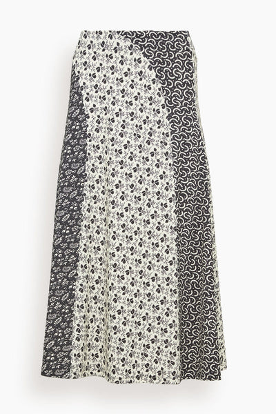 Panna Printed Skirt in Black