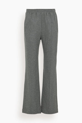 Wool Track Trouser in Grey Melange