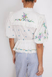 Alemais Tops Willa Embroidered Blouse in Ivory Alemais Willa Embroidered Blouse in Ivory