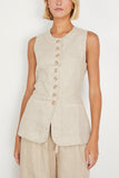 Faithfull The Brand Tops Domenico Vest in Natural Faithfull the Brand Domenico Vest in Natural