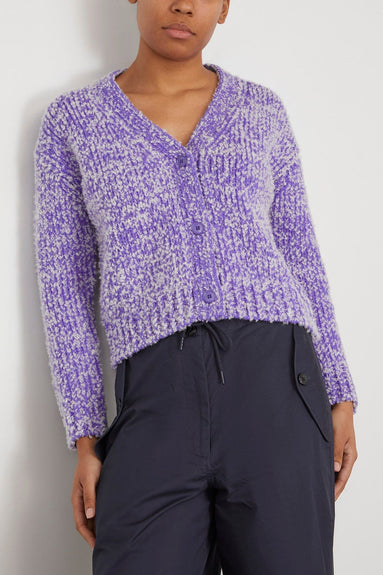 Samsoe Samsoe Sweaters Aria Cardigan in Simply Purple Melange Samsoe Samsoe Aria Cardigan in Simply Purple Melange