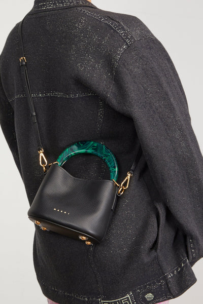 Marni Top Handle Bags Venice Mini Bucket Bag in Black Leather Marni Venice Mini Bucket Bag in Black Leather