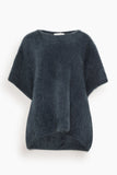 Lisa Yang Sweaters Fie Cape in Ink Brushed