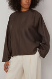 La Collection Tops Philipine Blouse in Chocolate La Collection Philipine Blouse in Chocolate