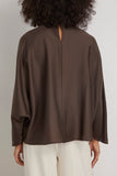 La Collection Tops Philipine Blouse in Chocolate La Collection Philipine Blouse in Chocolate