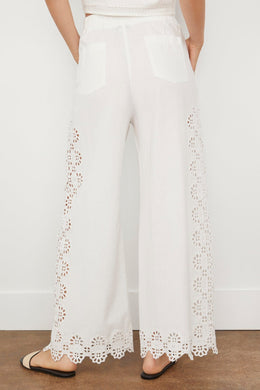 Sea Pants Edith Embroidered Pant in Cream SEA Edith Embroidered Pant in Cream