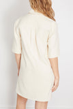 Loulou Studio Casual Dresses Basava Shirt Dress in Rice Ivory Loulou Studio Basava Shirt Dress in Rice Ivory