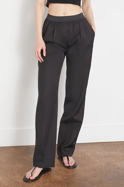 Loulou Studio Pants Takaroa Elastic Pant in Black